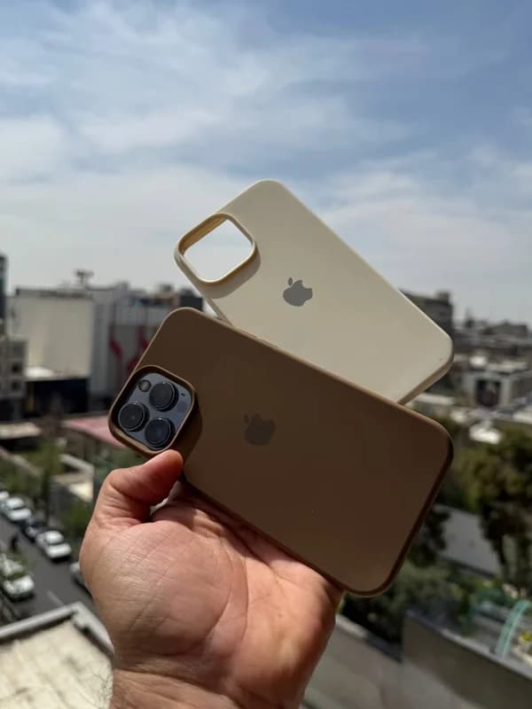 قاب موبایل آیفون سیلیکونی new brown