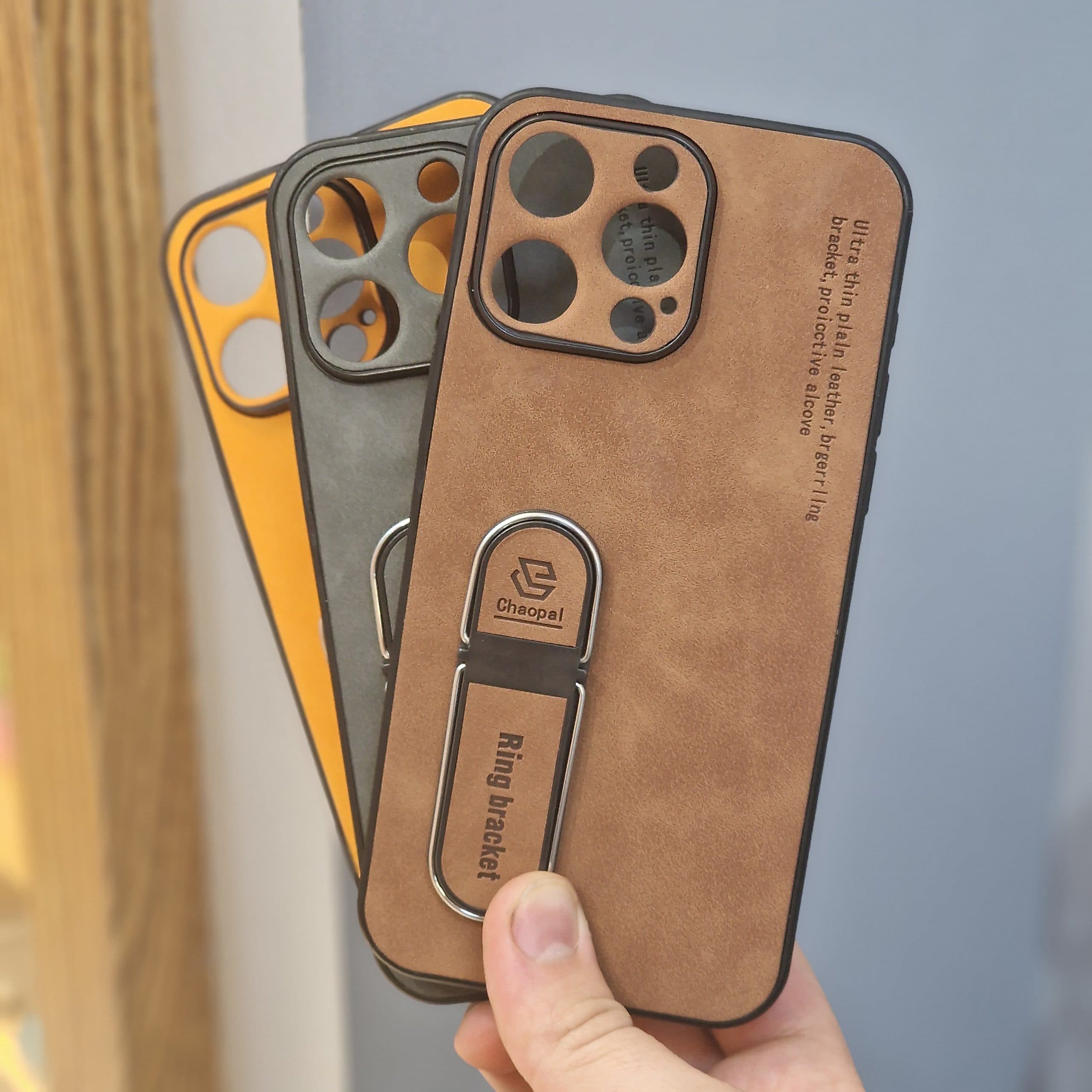 قاب آیفون 14 پرو مکس Chaopal استند شو محافظ لنز دار