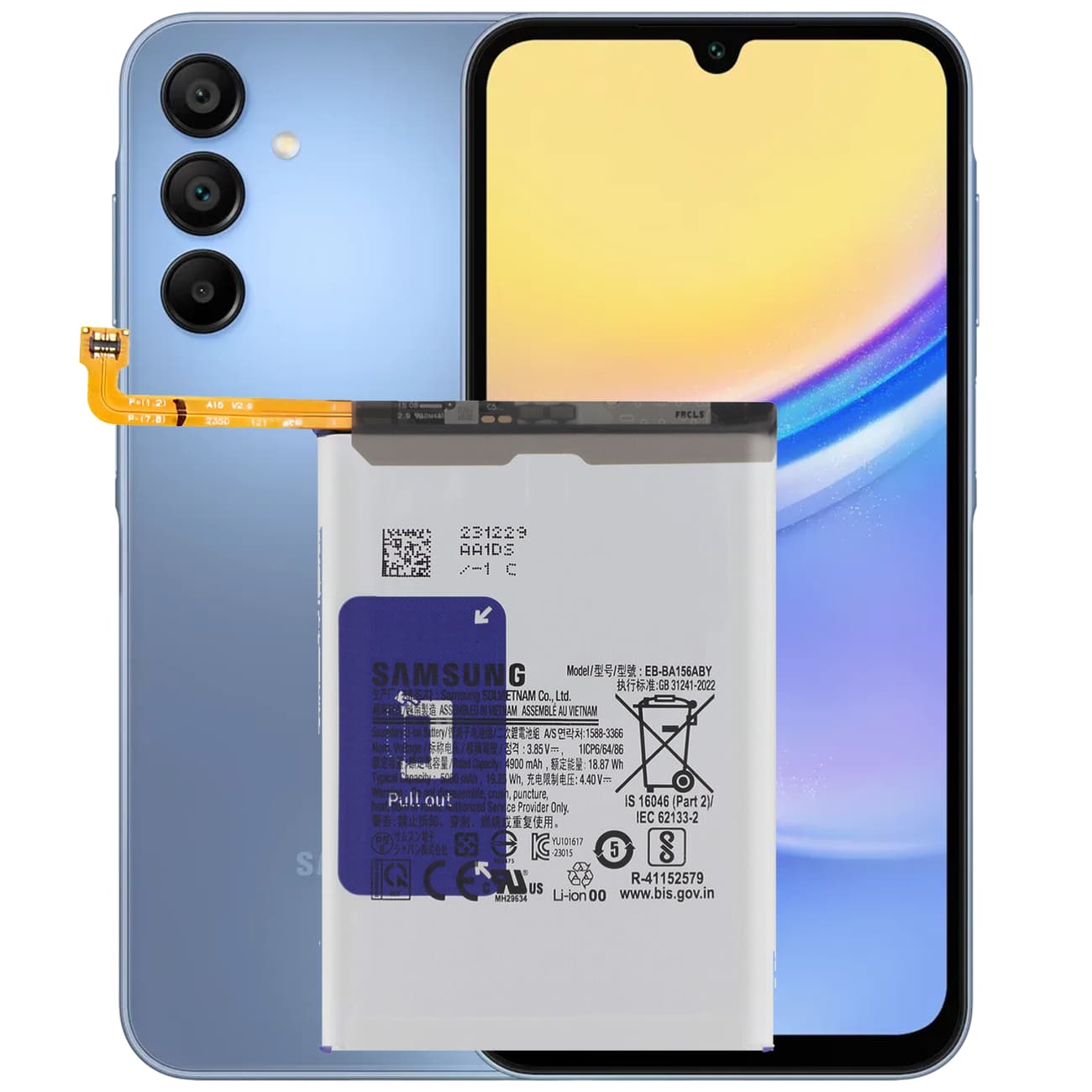 باتری اصلی گوشی گلکسی A15 4G/5G سامسونگ EB-BA156ABY