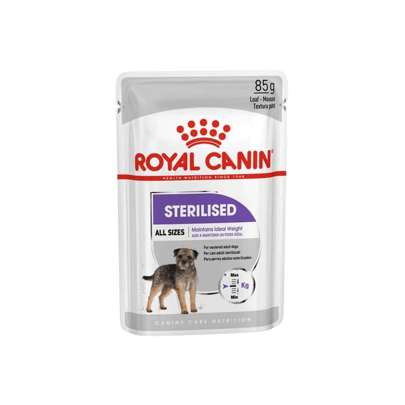 پوچ سگ عقیم شده رویال کنین وزن 85 گرم
