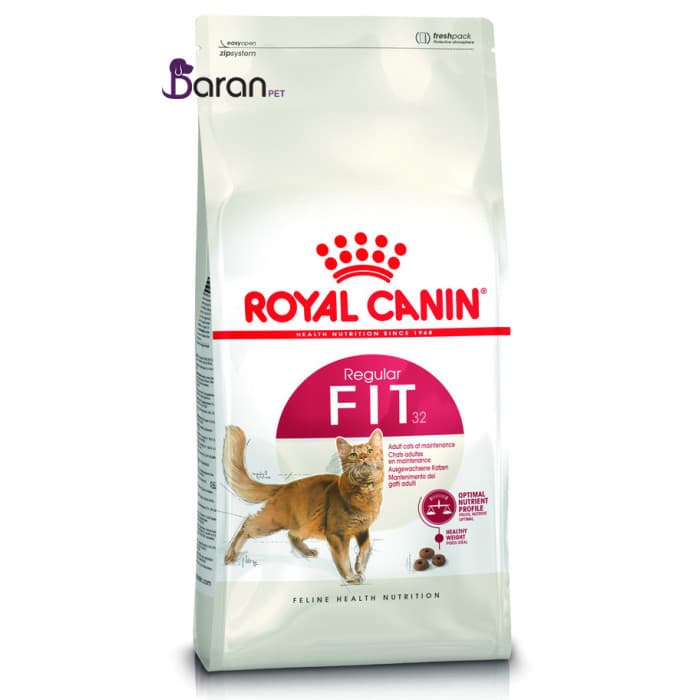 غذای خشک گربه بالغ رویال کنین فیت Royal canin fit 32 regular وزن ۱۰ کیلوگرم