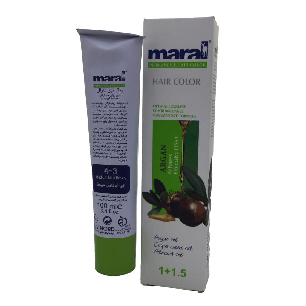 رنگ مو مارال_قهوه ای زیتونی متوسط4-3