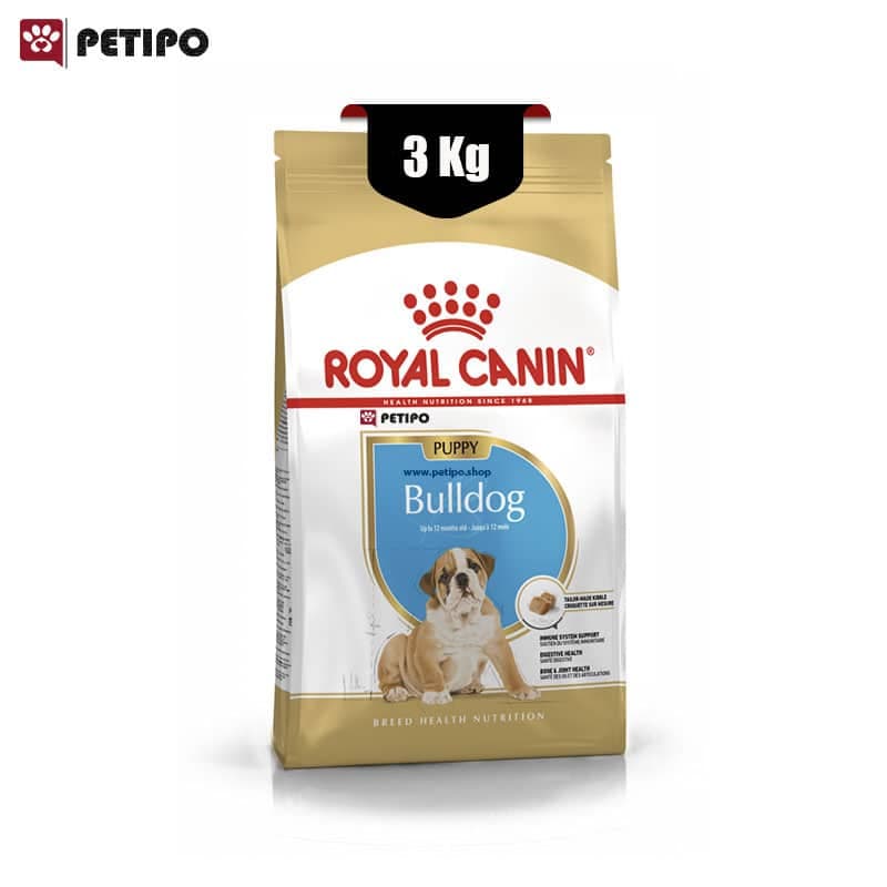 غذای خشک توله سگ بولداگ پاپی رویال کنین (Royal Canin Bulldog Puppy) وزن 3 کیلوگرم