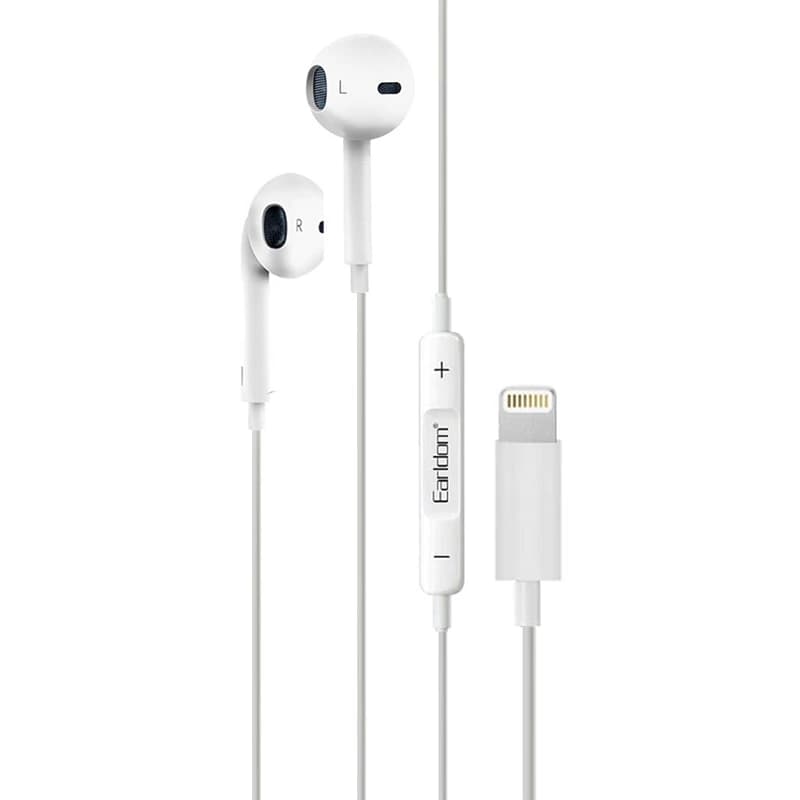 هندزفری سیم دار آیفون لایتنینگ مکالمه دار مدل ایرلدام Earldom E21 (100% اورجینال)