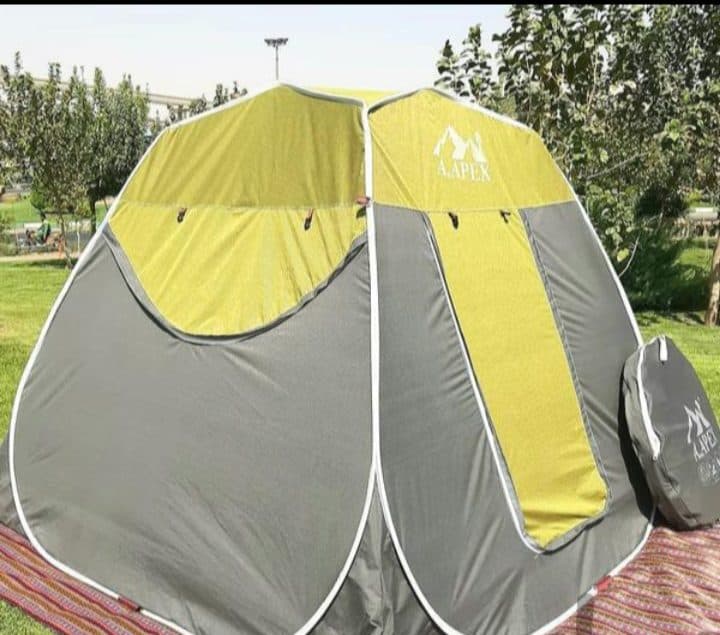 چادر مسافرتی ضد آب 12 نفره مکعبی کلبه ای (سقف عریض با فضای بزرگ و ارتفاع بلند ، جنس برنو برزنتی)