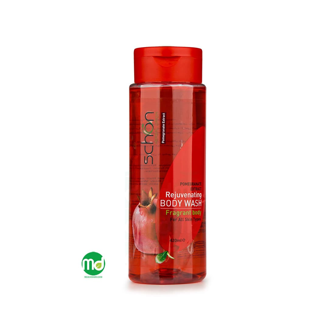 شامپو بدن جوان کننده پوست انار شون با رایحه خوش و معطر