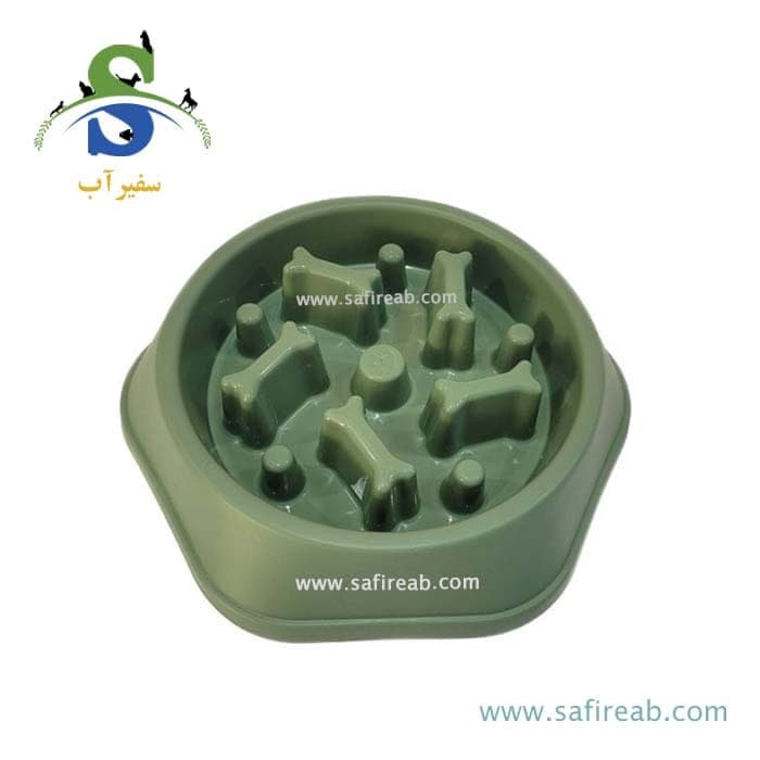 ظرف غذا آرام خور سگ و گربه مدل استخوان