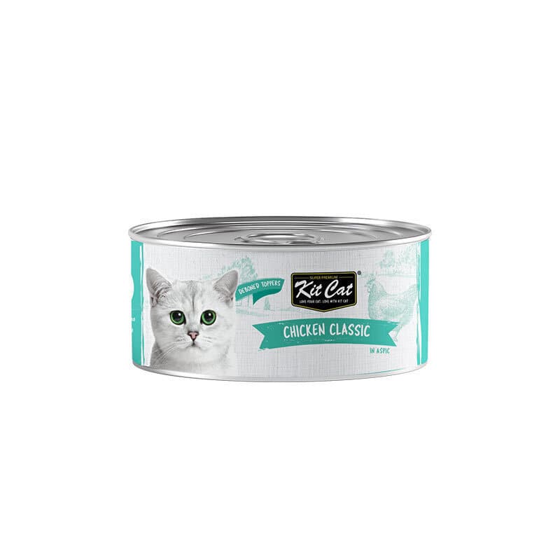 کنسرو غذا گربه کیت کت با طعم مرغ Kit Cat Canned Food With Chicken Classic وزن 80 گرم