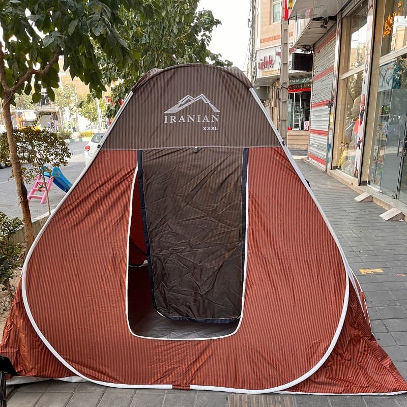 چادر مسافرتی فنری 12 نفره جنس برنو با سه پنجره و کفی ضخیم و ارتفاع بلند