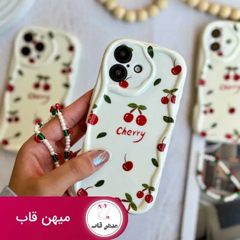 قاب گوشی دخترانه Cherry با آویز - کد (۱۰۵۷۲۳)