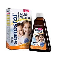 شربت مولتی سانستول بدون قند 155 میلی | مولتی ویتامین کودک و بزرگسال