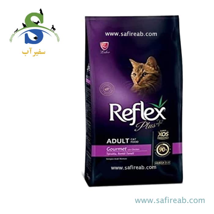 غذای خشک گربه گورمت رفلکس پلاس حاوی مرغ (۱۵ کیلوگرم)