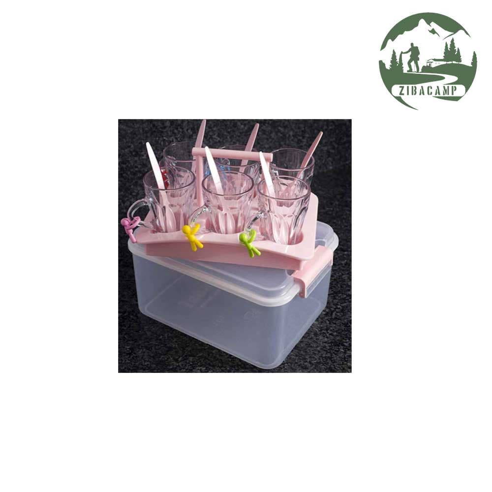 سرویس چای خوری مسافرتی 6 نفره صدف