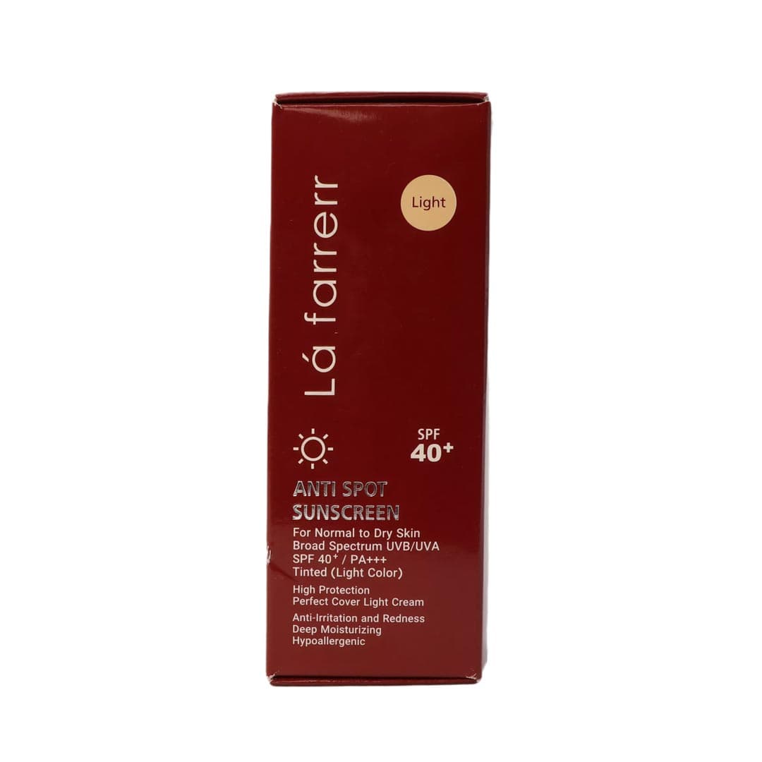 کرم ضد آفتاب و ضد لك رنگی (رنگ روشن) اس پی اف 40 مناسب پوست های خشك و معمولی 40 میل لافارر