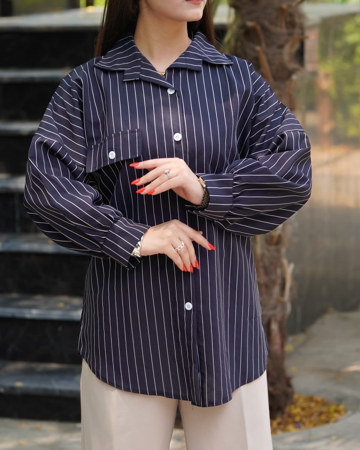 شومیز مانتویی کد 90390