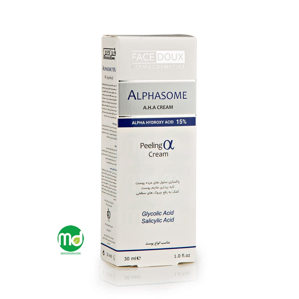 کرم لایه بردار فیس دوکس با آ اچ آ %15 انواع پوست