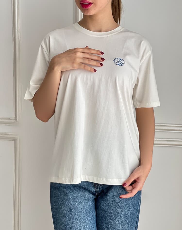 تیشرت یکرو پنبه بهو کد 702448