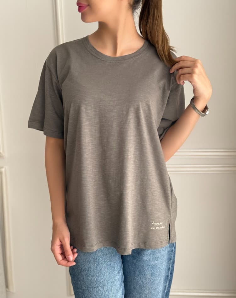 تیشرت پنبه یکرو اسلپ بهو کد 702442