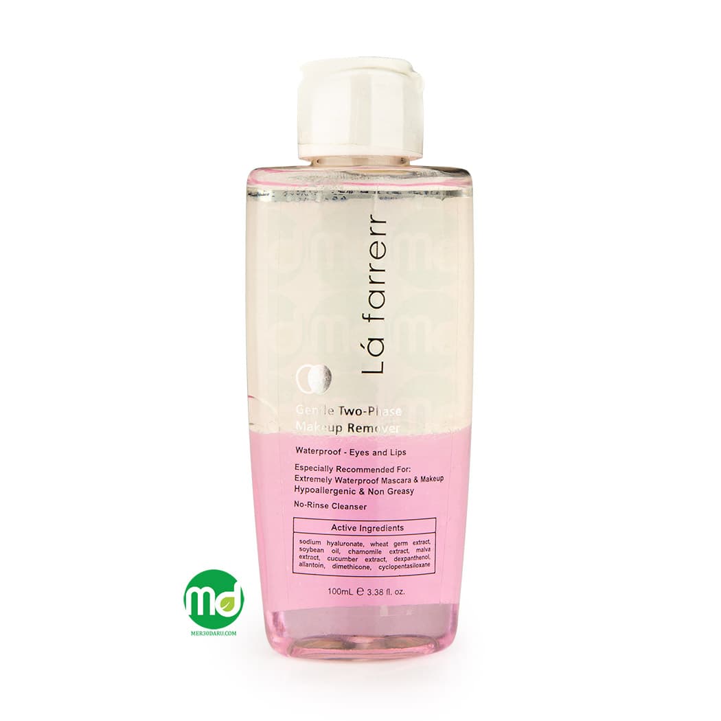 محلول پاک کننده ضد آب دو فاز لافارر مخصوص اطراف چشم و لب 100 میل