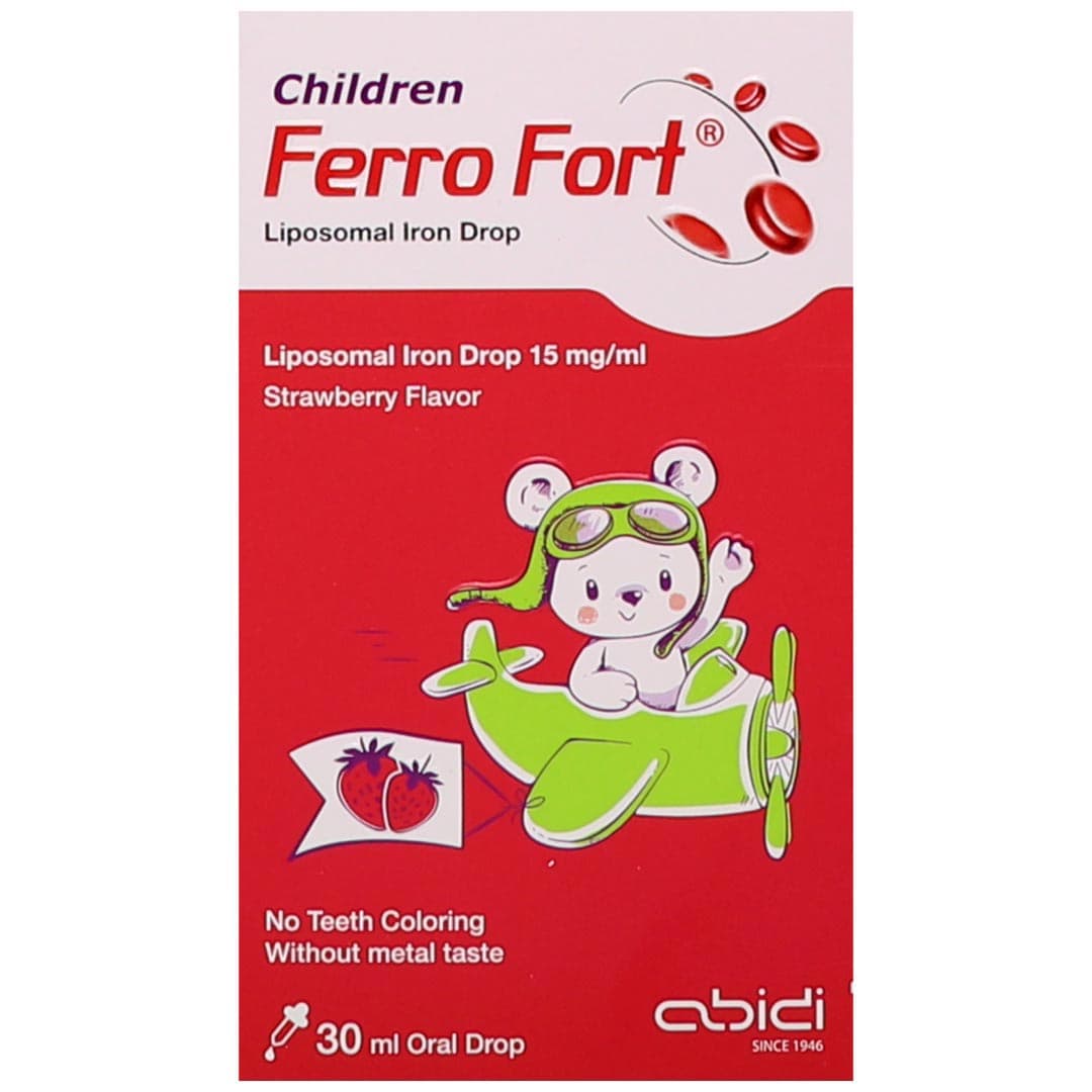 فروفورت قطره آهن کودکان با طعم توت فرنگی 30 میل عبیدی