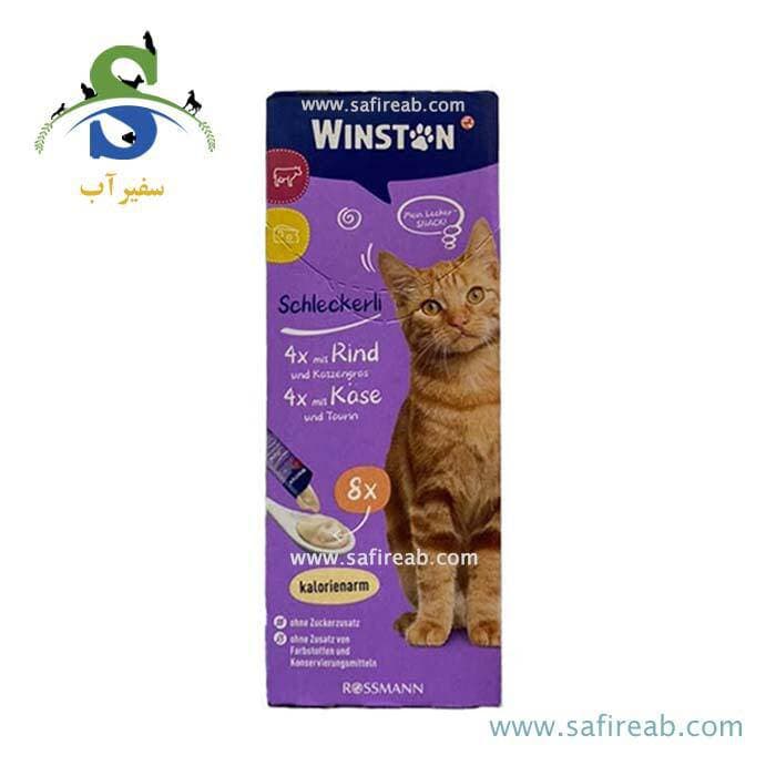 بستنی گربه وینستون با طعم گوشت گاو و پنیر (۱ و ۸ عددی)