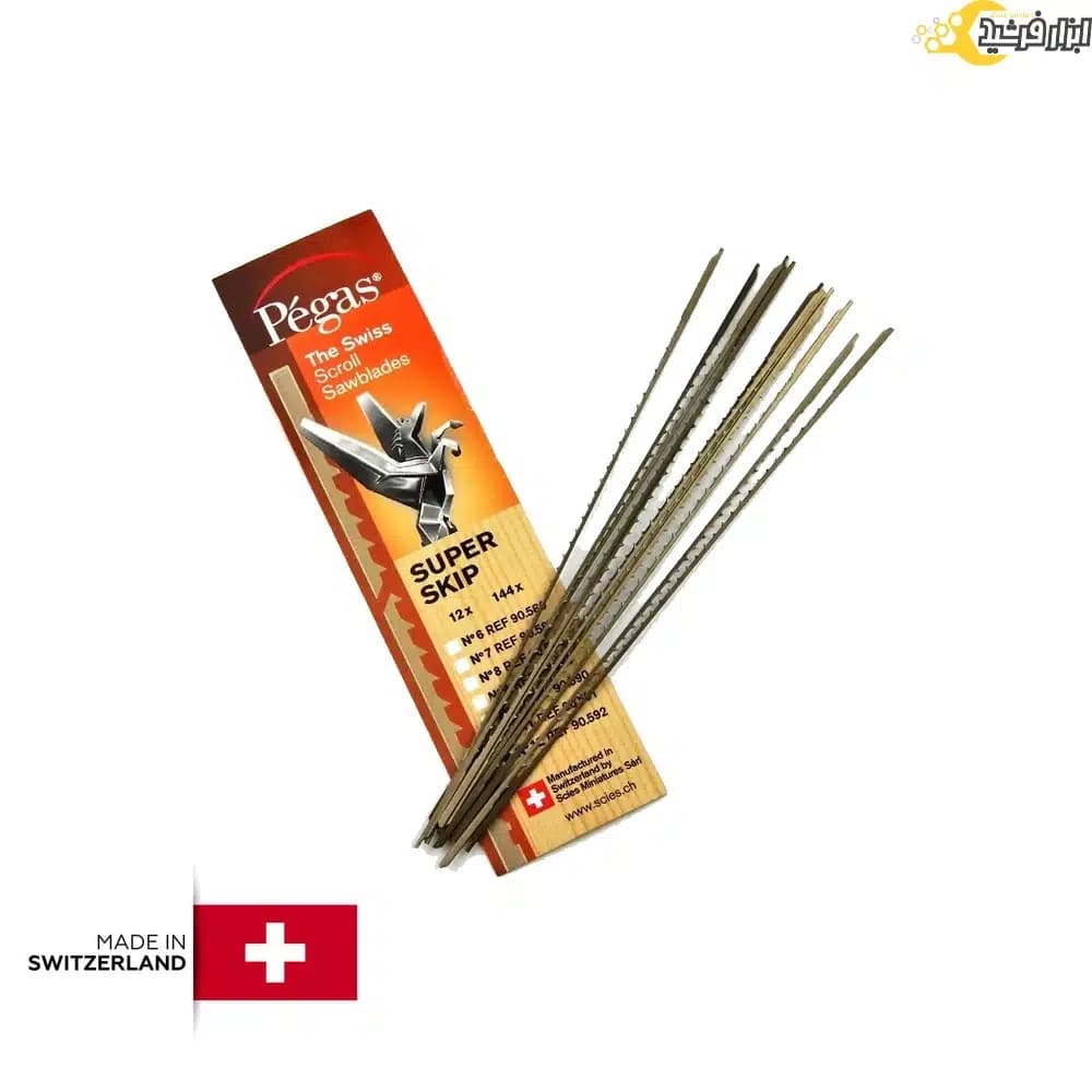 تیغ اره مویی پگاس Pegas پاملخی سایز 3 بسته 12 عددی