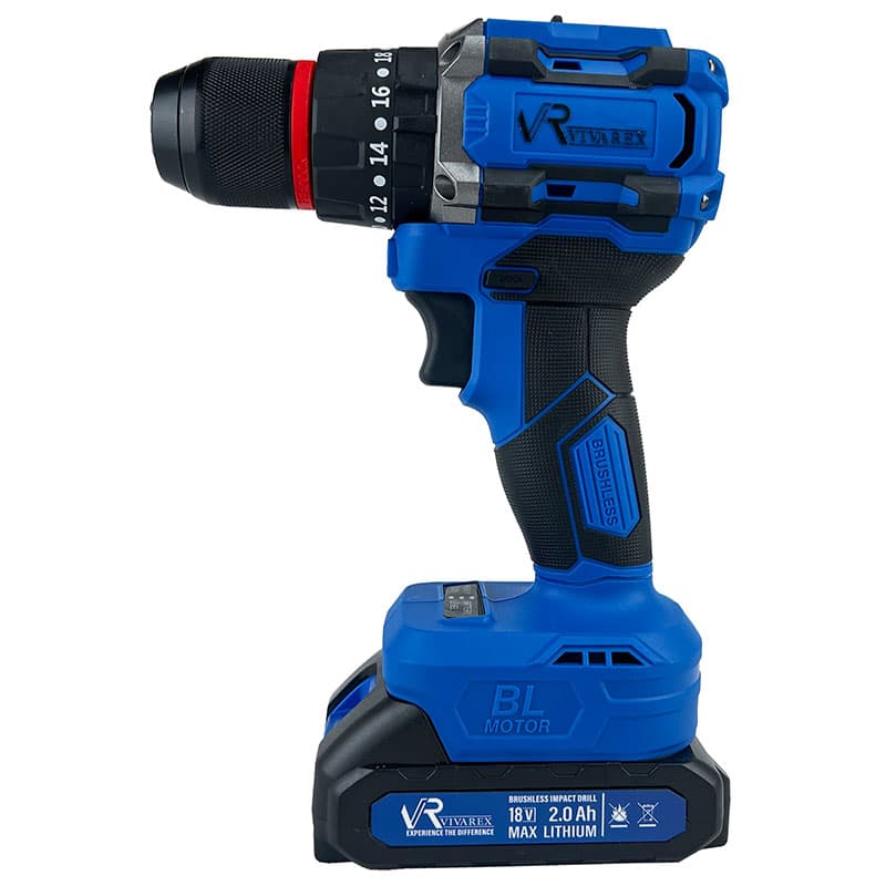 دریل شارژی براشلس 18 ولت چکشی ویوارکس مدل VR1810V-1BL