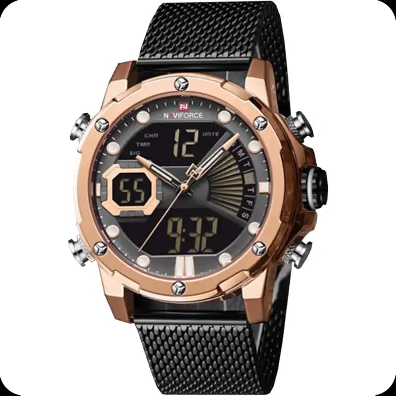 ساعت مچی عقربهای مردانه نیوی فورس مدل NF9172s rgbb