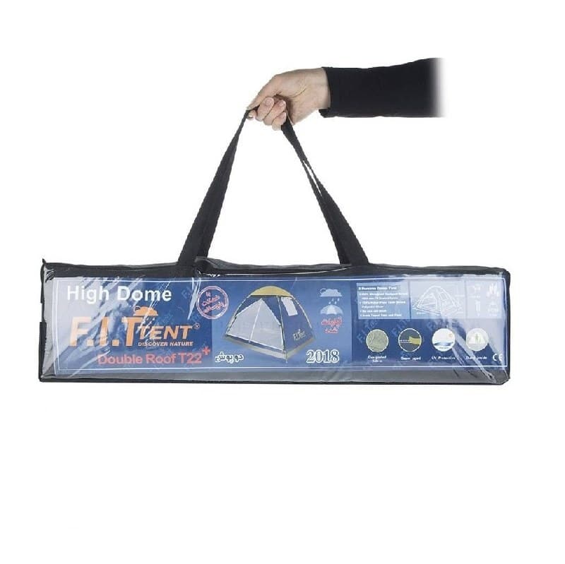 چادر مسافرتی 8نفره F.I.T (فخر ایران) مدل عصایی با میخ و طناب و 5سال ضمانت کد3