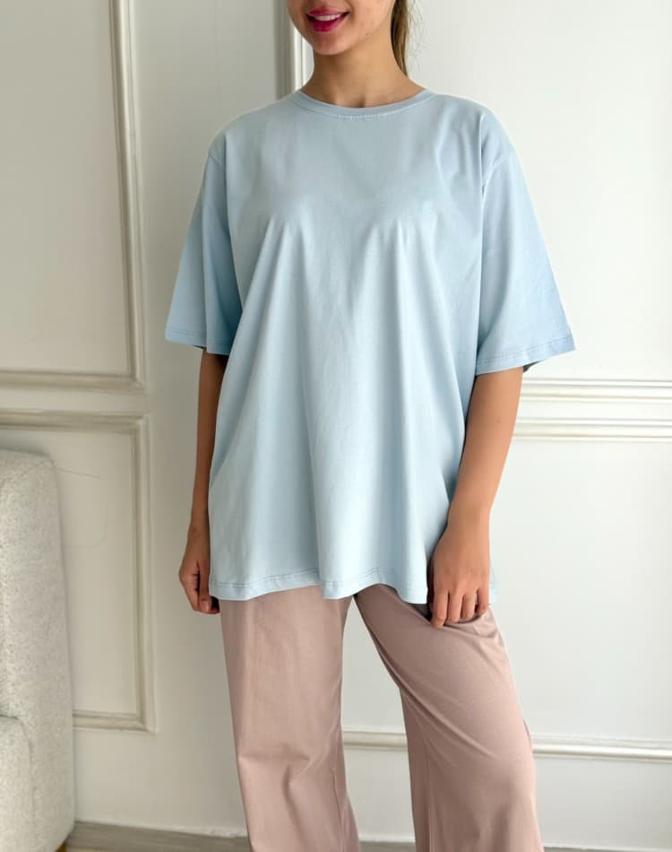 تیشرت یکرو پنبه بهو کد 702447