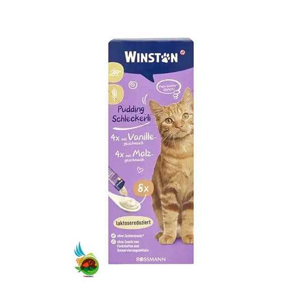 بستنی گربه وینستون با طعم وانیل و مالت Winston Schleckerli Vanill & Malt بسته 8 عددی