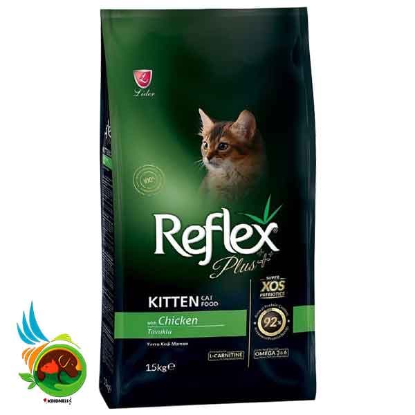 غذای بچه گربه رفلکس پلاس با طعم مرغ مدل Reflex Plus Chicken Kitten وزن ۱۵ کیلوگرم