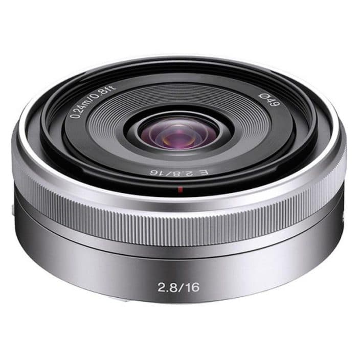 لنز سونی Sony E 16mm f/2.8 نقره ای بدون جعبه