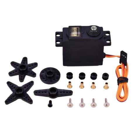 سروو موتور دنده پلاستیکی MG945 توان 12 کیلو - 360 درجه