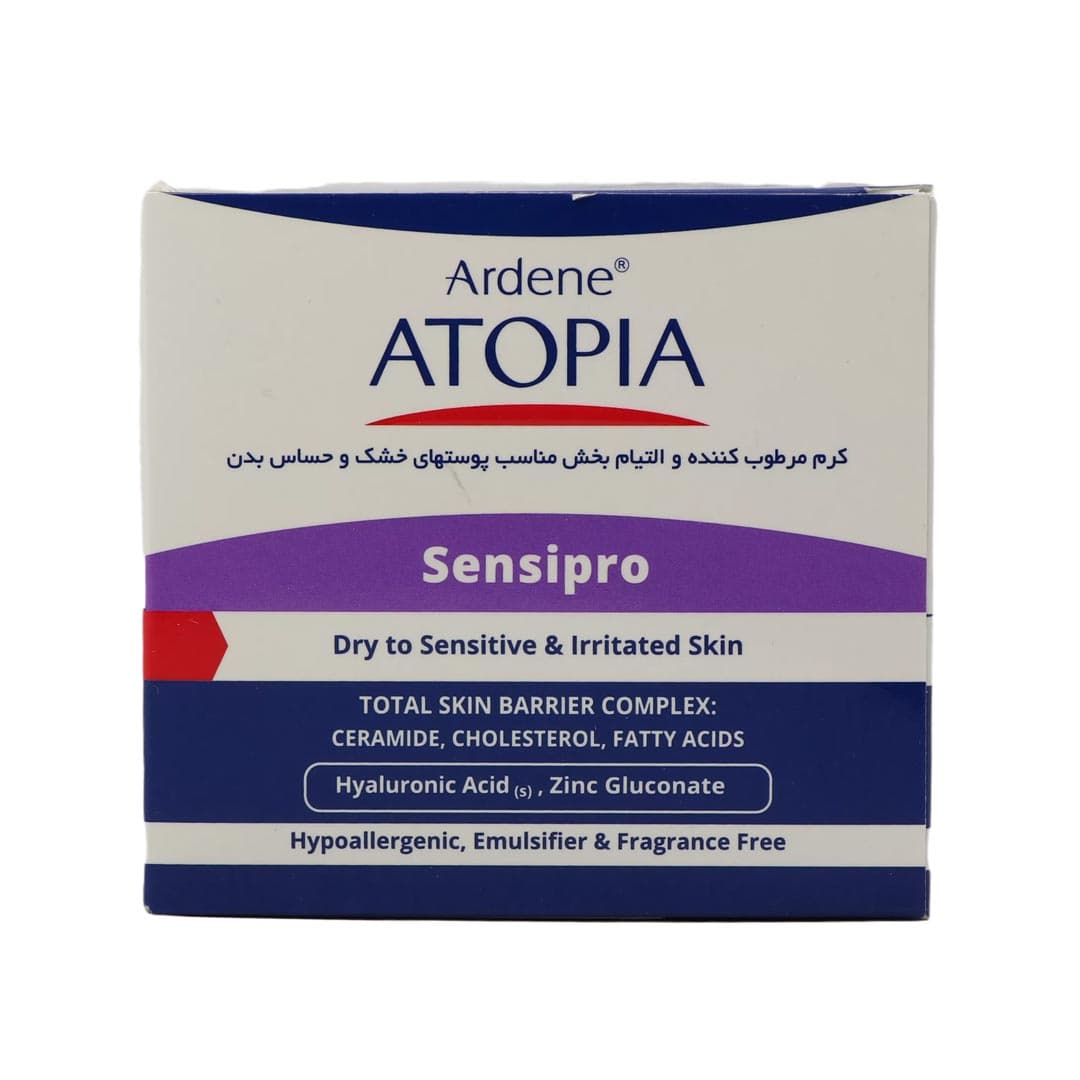 کرم مرطوب کننده والتیام بخش بدن پوست خشک و حساس سنسیپرو 150 گرم آردن آتوپیا