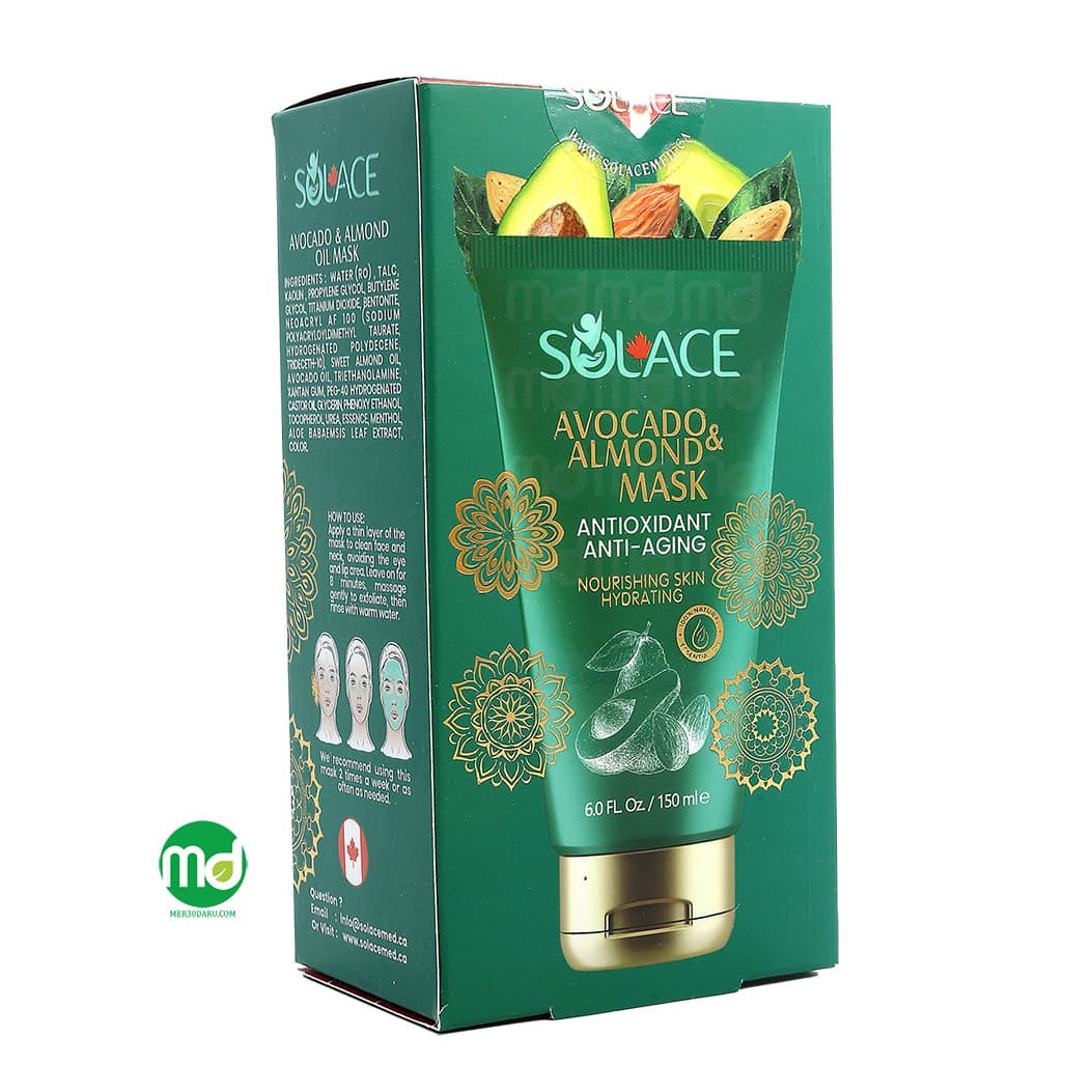 ماسک صورت سولس حاوی روغن بادام و آووکادو 150ml