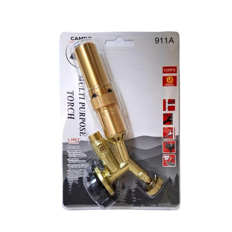 سرپیک و تورچ برنجی فندک دار مدل 911