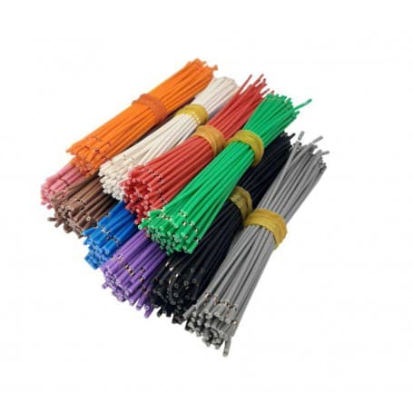 سیم افشان سایز 0.25 نارنجی 15cm دو سر لخت بسته50 تایی