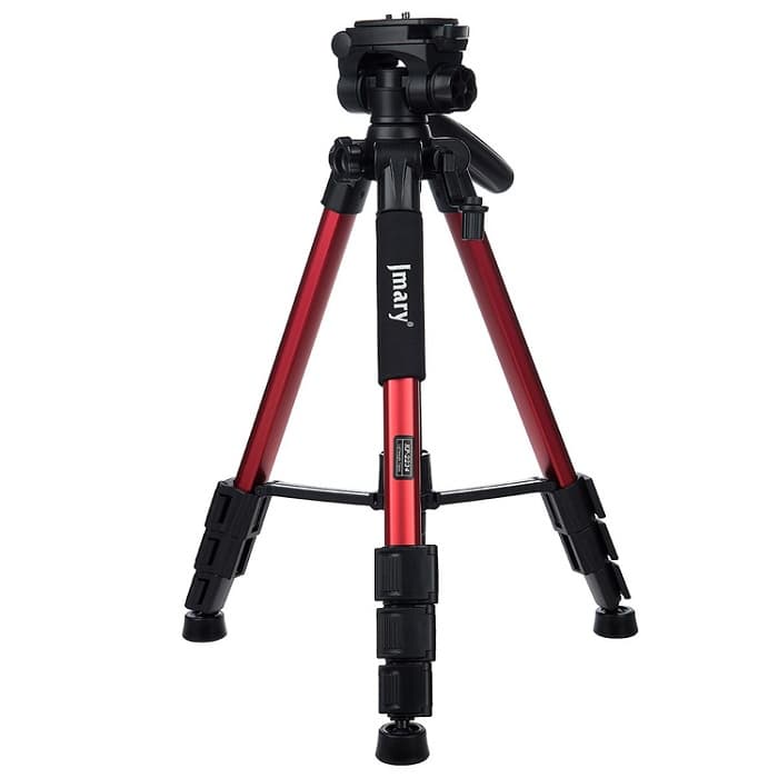 سه پایه دوربین جی ماری قرمز همراه هولدر جیماری Jmary KP-2234 Camera Tripod + BH-05