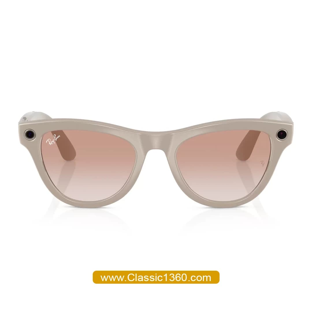 عینک هوشمندMeta Wayfarerخاکستری گچی براقRay-Ban