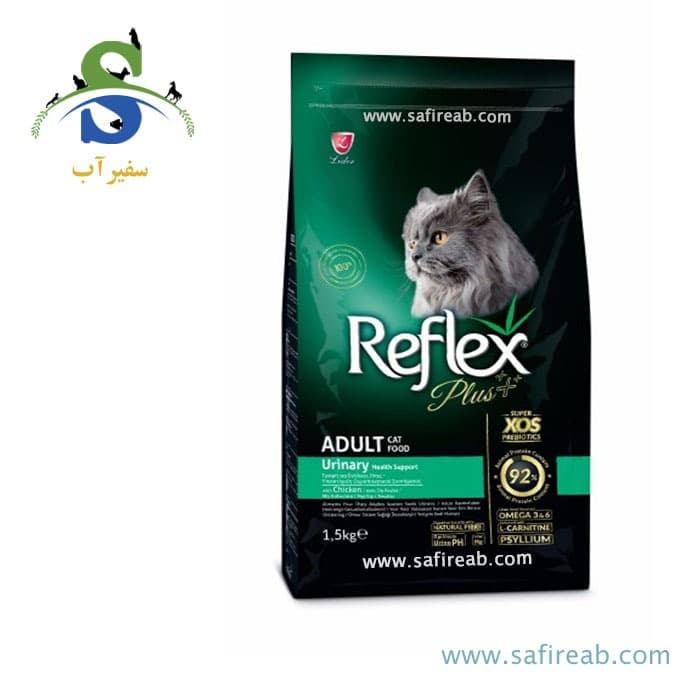 غذای خشک گربه رفلکس پلاس بالغ یورینری طعم مرغ رفلکس (Urinary Reflex) وزن 15 کیلوگرم