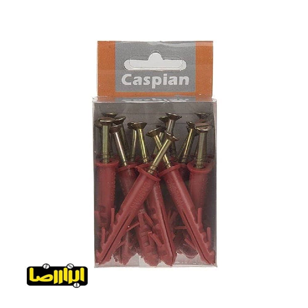 بسته 20 عددی پیچ و رولپلاک لبه دار کاسپین سایز 6