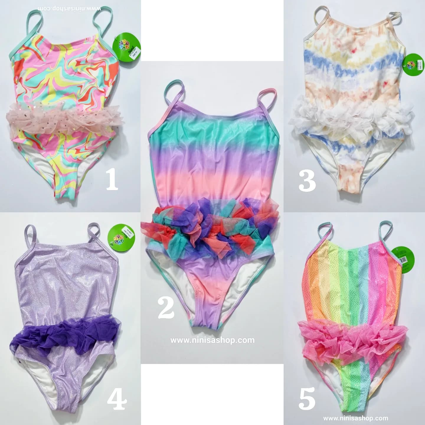 مایو یکسره دامن دار دخترانه خارجی برند وارداتی blend