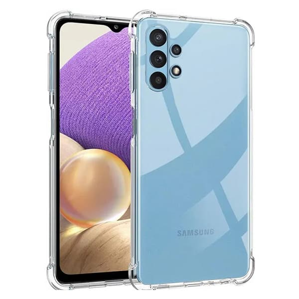 قاب ژله ای سامسونگ A32 4G ایربگ دار محافظ لنز شفاف