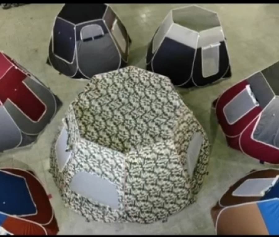 چادر مسافرتی ۲۲ نفره هشت ضلعی مدل ریپس ( ضد آب جنس برنو برزنتی ) (غول چادر های فنری)