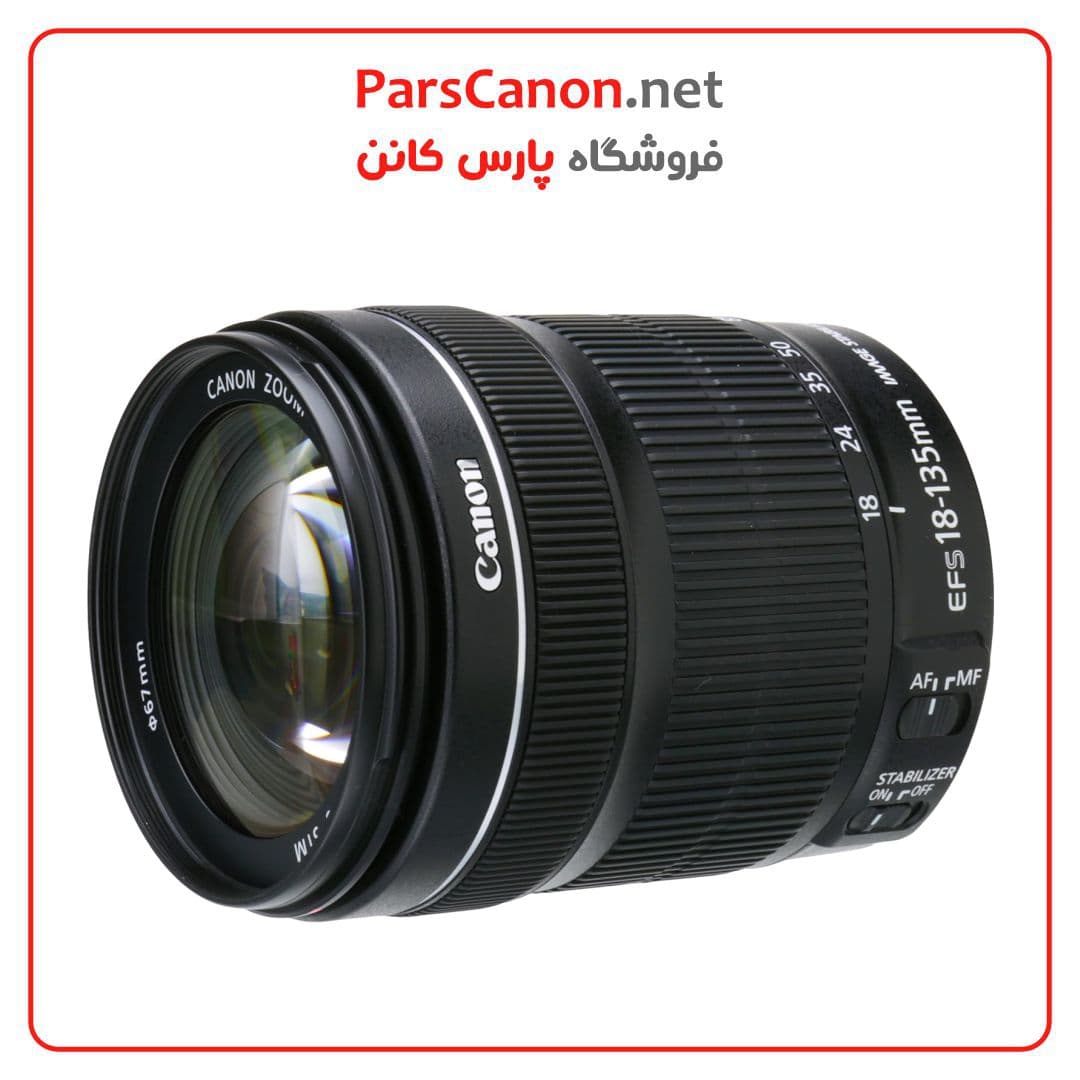 لنز کانن EF-S 18-135mm f/3.5-5.6 IS STM – دست دوم canon ef-s