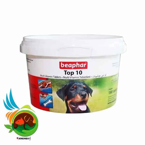 قرص مولتی ویتامین سگ بیفار مدل تاپ تن تعداد 180 عددی