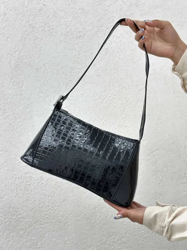 کیف زنانه ورنی شطرنجی