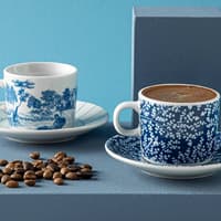ست قهوه خوری ۲ نفره انگلیش هوم زبرا 80 میلی آبی
