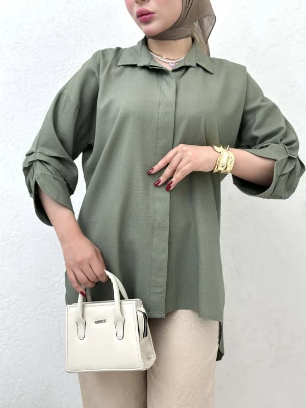 مانتو نخی آستین دوبل